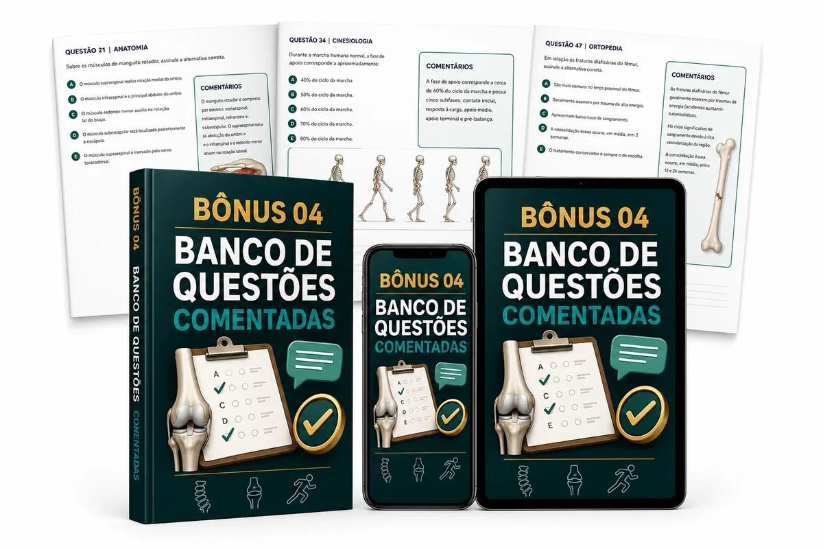 Mockup do Guia Visual de Goniometria para Fisioterapia