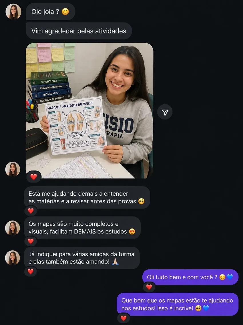 Depoimento de estudante de Fisioterapia