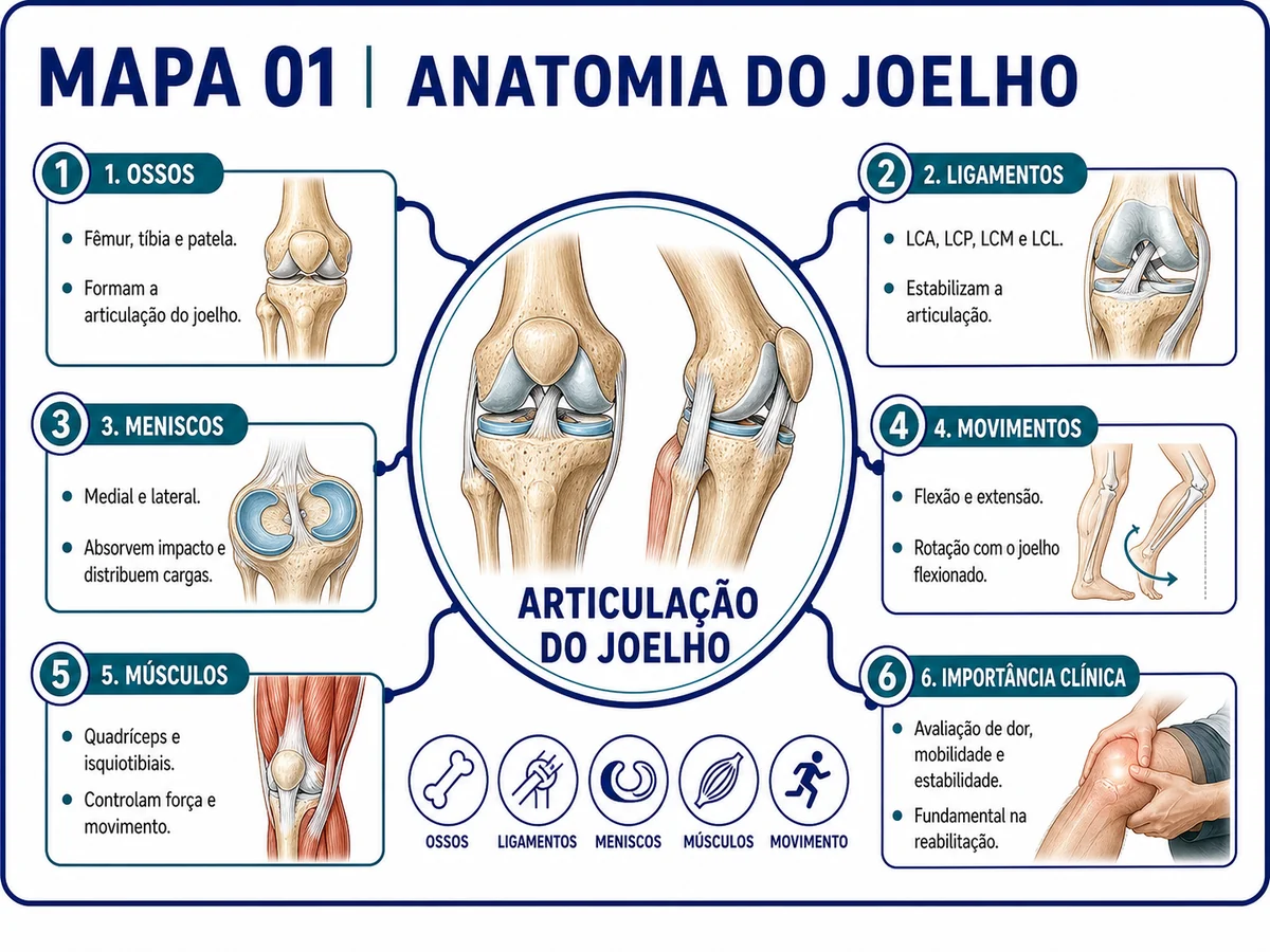Mapa mental de Anatomia do Joelho